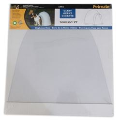 PETMATE Dogloo XT 29997 Dog House Door, 19 in W, 1/4 in H, Flexible Vinyl, Frosted 