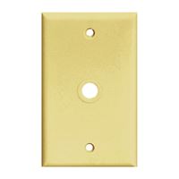 Eaton Wiring Devices PJ11 PJ11V Wallplate, 4-1/2 in L, 2-3/4 in W, 1 -Gang, Polycarbonate, Ivory, High-Gloss 