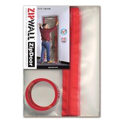 ZIPWALL ZipDoor ZDS Dust Containment Door Kit, Standard, 4 ft L, 7-1/2 ft W, Plastic 