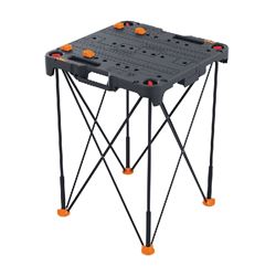WORX WX066 Portable Work Table, 32 in OAH, 300 lb Capacity, Black, Plastic Tabletop 