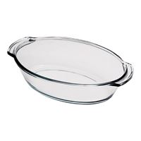 Oneida Oven Basics Series 82631BL11 Oval Roaster, 4 qt Capacity, Glass, Clear, Dishwasher Safe: Yes 2 Pack