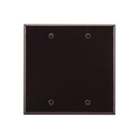 Eaton Cooper Wiring 2137 2137B-BOX Wallplate, 4-1/2 in L, 4.56 in W, 0.08 in Thick, 2 -Gang, Thermoset, Brown, Pack of 10