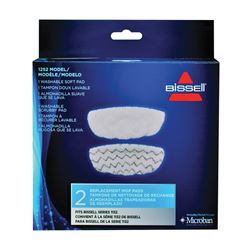 BISSELL 1252 Mop Pad Kit, 4 in L, 12 in W, Microfiber Cloth, Machine Washable: Yes 