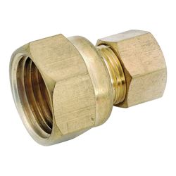 Anderson Metals 750066-0404 Pipe Connector, 1/4 in, Compression x Female, Brass, 300 psi Pressure, Pack of 10 