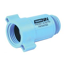 Camco 40143 Water Pressure Regulator, 3/4 in ID, Female x Male, 40 to 50 psi Pressure, ABS, Blue 
