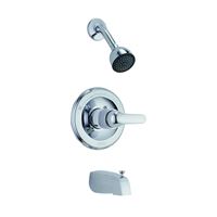 Peerless P188720 Tub and Shower Faucet, Brass, Chrome Plated