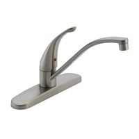 Delta Peerless Tunbridge P188200LF Kitchen Faucet, 1.8 gpm, Chrome, Deck Mounting, Lever Handle, Swivel Spout 