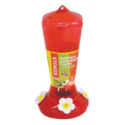 Stokes Select 38104 Bird Feeder, 25 oz, 4-Port/Perch, Plastic, Red, 9.97 in H 