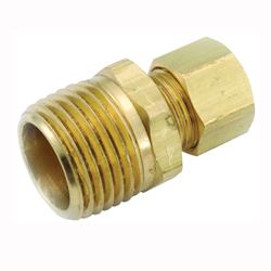 Anderson Metals 750068-1008 Pipe Connector, 5/8 x 1/2 in, Compression x Male, Brass, 150 psi Pressure, Pack of 5 