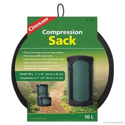 COGHLANS 1116 Compression Sack, Nylon, Black/Green 