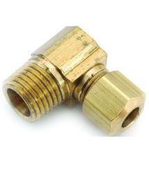 Anderson Metals 750069-0408 Tube Elbow, 1/4 x 1/2 in, 90 deg Angle, Brass, 300 psi Pressure, Pack of 10 