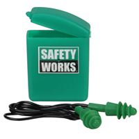 SAFETY WORKS SWX00353 Ear Plug, 23 dB NRR, Rubber Ear Plug