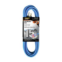 PowerZone ORCW511615 Extension Cord, 16 AWG Cable, 5-15P Grounded Plug, 5-15R Grounded Receptacle, 15 ft L, 125 V 