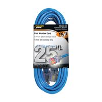 PowerZone ORCW511625 Extension Cord, 16 AWG Cable, 5-15P Grounded Plug, 5-15R Grounded Receptacle, 25 ft L, 125 V 
