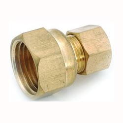 Anderson Metals 750066-1412 Pipe Connector, 7/8 x 3/4 in, Compression x Female, Brass, 75 psi Pressure, Pack of 5 