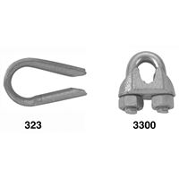 Campbell T7670499 Wire Rope Clip, Malleable Iron, Electro-Galvanized 