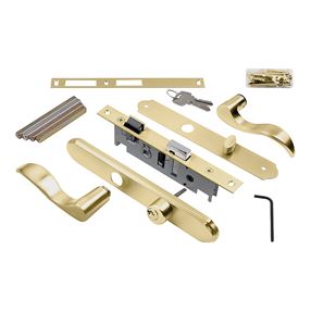 Wright Products VMT115PB Door Lever Lockset, Solid Brass, 1-1/8 to 2 in Thick Door, 3/4 in Backset
