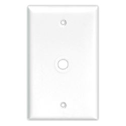 Eaton Wiring Devices 2128LA Wallplate, 4-1/2 in L, 2-3/4 in W, 1 -Gang, 1 -Port, Thermoset, Light Almond 