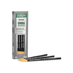Dixon Ticonderoga 00081 China Marker, Black, 7 in L 12 Pack 