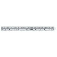 GENERAL 305ME Precision Measuring Ruler with Graduations, SAE/Metric Graduation, Stainless Steel, Black, 15/32 in W 