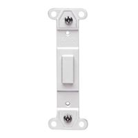 Leviton 002-80700-00W Wallplate Adapter, 1 -Gang, Plastic, White, Surface Mounting 