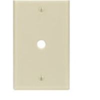 Leviton 001-86017-000 Wallplate, 4-1/2 in L, 2-3/4 in W, 1 -Gang, Thermoset, Ivory, Smooth 