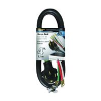 PowerZone ORR628204 Power Supply Range Cord, 6 8 AWG Cable, 4 ft L, 50 A, 250 V, Black 