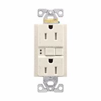Eaton Wiring Devices TRAFGF15LA-K-L Duplex Receptacle Wallplate, 2 -Pole, 15 A, 125 V, Back, Side Wiring 