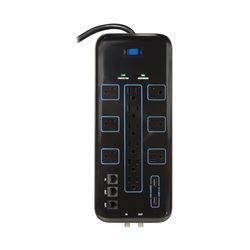 PowerZone OR504142 Surge Protector, 125 V, 15 A, 12-Outlet, 4200 Joules Energy, Black 