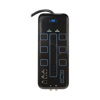 PowerZone OR504142 Surge Protector, 125 V, 15 A, 12-Outlet, 4200 Joules Energy, Black 