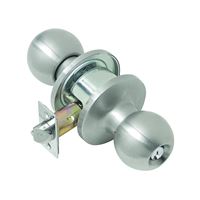 Tell Manufacturing CL100053 Entry Ball Knob, Steel, Satin Stainless 