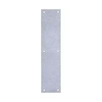 Tell Manufacturing DT100072 Push Plate, Aluminum/Steel, Satin, 15 in L, 3-1/2 in W, 0.05 ga Thick 
