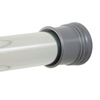 Zenna Home TwistTight Series 506S/505S Shower Rod, 72 in L Adjustable, 1-1/4 in Dia Rod, Steel, Chrome 