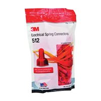 3M 512 Spring Connector, 20 to 8 AWG Wire, Nylon Housing Material, Red 
