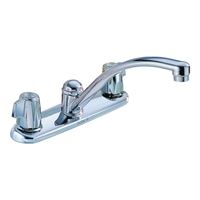 Delta Classic Series 2100LF Kitchen Faucet, 1.8 gpm, Brass, Chrome Plated, Deck, Wrist Blade Handle, Swivel Spout 