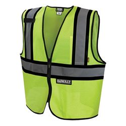 Radians DSV221-2X Economical Safety Vest, 2XL, Polyester, Green, Zipper 