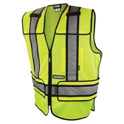 Radians DSV421-XL/3X Adjustable Safety Vest, XL/3XL, Polyester, Green, Zip-N-Rip 