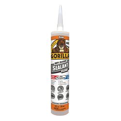 Gorilla 8050002 Silicone Sealant, Clear, 1 days Curing, -40 to 350 deg F, 10 oz Cartridge 