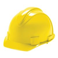 JACKSON SAFETY SAFETY 3013370 Hard Hat, 11 x 9-1/2 x 8-1/2 in, 4-Point Suspension, HDPE Shell, Yellow 