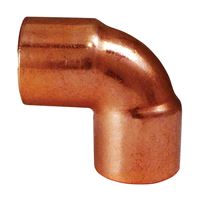 EPC 82503 Pipe Elbow, 1/2 in, Sweat, 90 deg Angle, Copper 