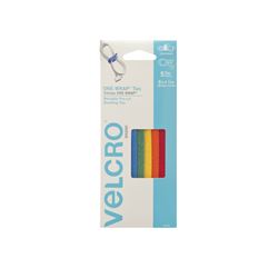VELCRO Brand One Wrap 90438 Fastener, 1/2 in W, 8 in L, Nylon/Polypropylene 