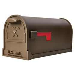 Gibraltar Mailboxes Arlington Series AR15T000 Mailbox, 1475 cu-in Capacity, Galvanized Steel, Bronze, 9-1/2 in W 