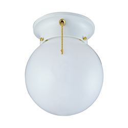 Boston Harbor F3WH01-33753L Ceiling Light Fixture, 0.5 A, 120 V, 60 W, 1-Lamp, A19 or CFL Lamp, Metal Fixture 