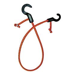 Keeper ZipCord 06378 Bungee Cord, 30 in L, Rubber, Hook End 10 Pack 