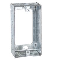 RACO 653 Handy Box, 1 -Gang, 8 -Knockout, 1/2 in Knockout, Galvanized Steel, Gray 