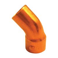 EPC 31202 Street Pipe Elbow, 3/4 in, Sweat x FTG, 45 deg Angle, Copper 