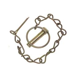 SpeeCo S07090200 Lynch Pin with Chain, 7/16 in Dia Pin, 2 in OAL, Steel, Yellow Zinc Dichromate 