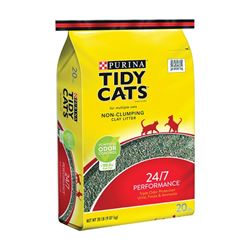 Tidy Cats 7023010720 Cat Litter, 20 lb Capacity, Gray/Tan, Granular Bag 