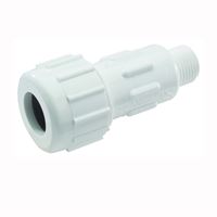 NDS CPA-0750 Pipe Adapter, 3/4 in, Compression x MPT, PVC, White, SCH 40 Schedule, 150 psi Pressure 