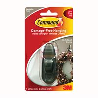 Command Forever Classic Series FC12-ORB Decorative Hook, 11/16 in Opening, 3 lb, 1-Hook, Metal, Oil-Rubbed Bronze 